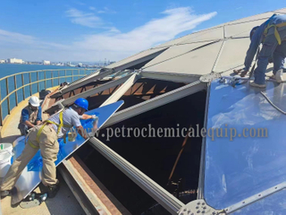 可定制的5-100m直径铝制铝制圆顶，用于机油存储和化学储存